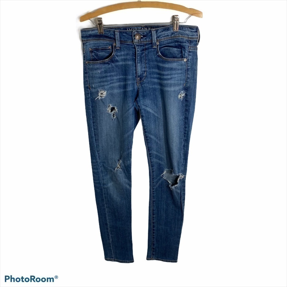 American Eagle Super Skinny Distressed Jeans Sz 6